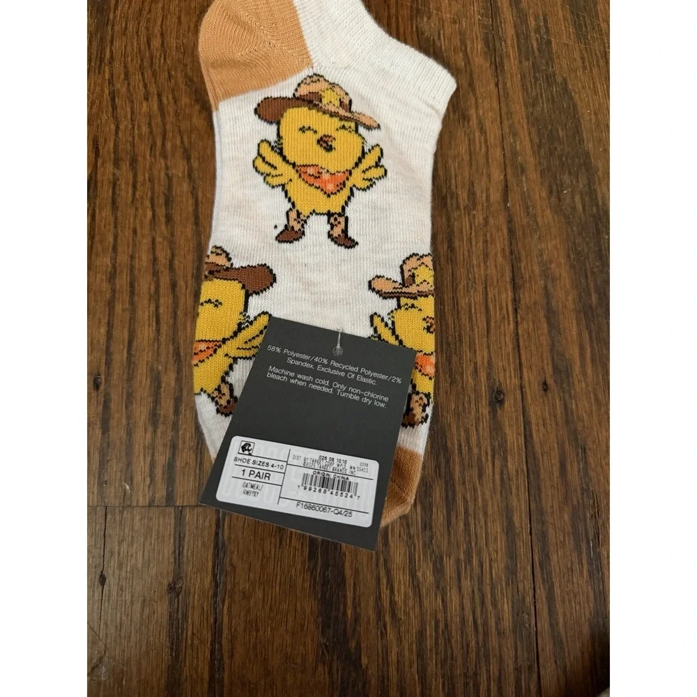 Women's Hello Socks! Western Chick Cowgirl Low Cut Socks Size 4-10 NWT